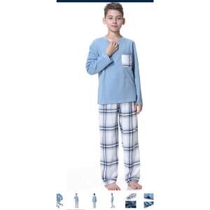 BYX SweetLeisure Big Boys Pajamas Loose Cotton Top Bottom Lounge Teens Sleep